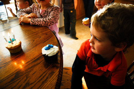 Will, eying up his opponent: the three candles